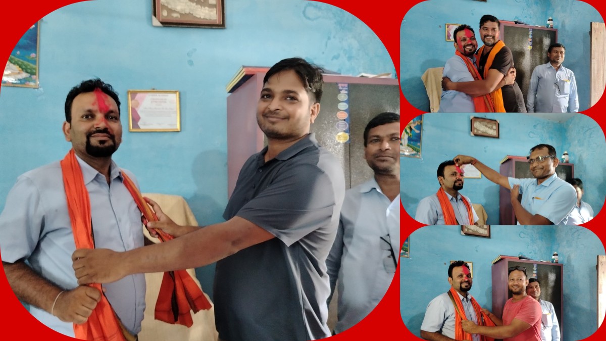 श्री राम चरित्र भगत माविमा मनोज कुमार यादव पुनः प्रधानाध्यापक, भव्य स्वागतसहित पदभार ग्रहण