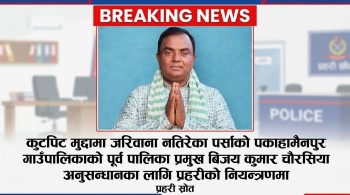 कुटपिट मुद्दामा जरिमाना नतिरेपछि पूर्व गाउँपालिका अध्यक्ष विजय चौरसिया पक्राउ