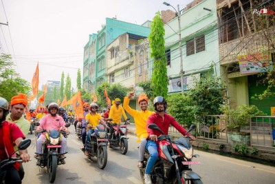 गहवामाईको निशान सहितको प्रथम डोली यात्रा मोटरसाइकल र्‍याली सहित निकालियो